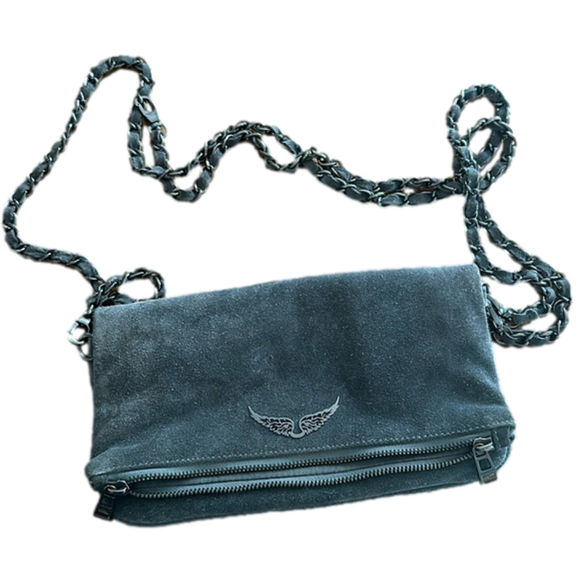 Zadig & Voltaire Handbags - Zadig & Voltaire perfect condition clutch Dr Adam's bag grey suede